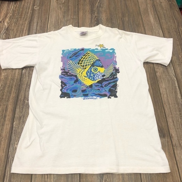 VINTAGE Bahamas Fish Shirt Ocean XXl - Picture 2 of 12